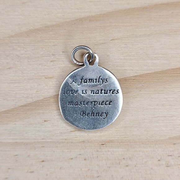 Vintage Sterling Silver Tree Of Life Pendant/Charm 0.75" Inspirational saying - Picture 5 of 10